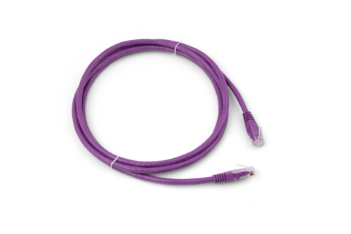 ORCA - Bretella di permutazione Cat6A S/FTP colore viola boot blu - LSZH L. 3mt CPR Class B2ca